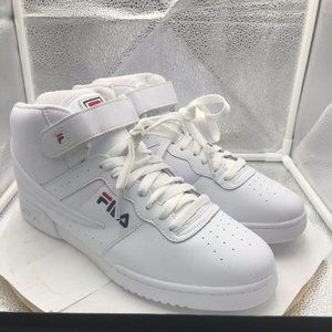 NEW Fila F13 Sneakers Triple White Smooth 1VF060LX-100 High Top Size 10